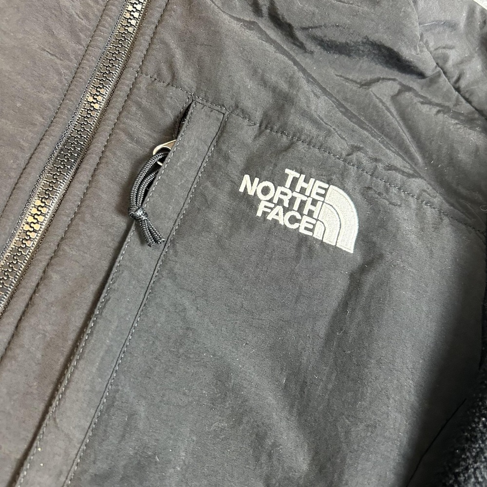 The North Face Jacket Womens Medium Black Fleece Hooded Full Zip Overlay Panels - Picture 2 of 7